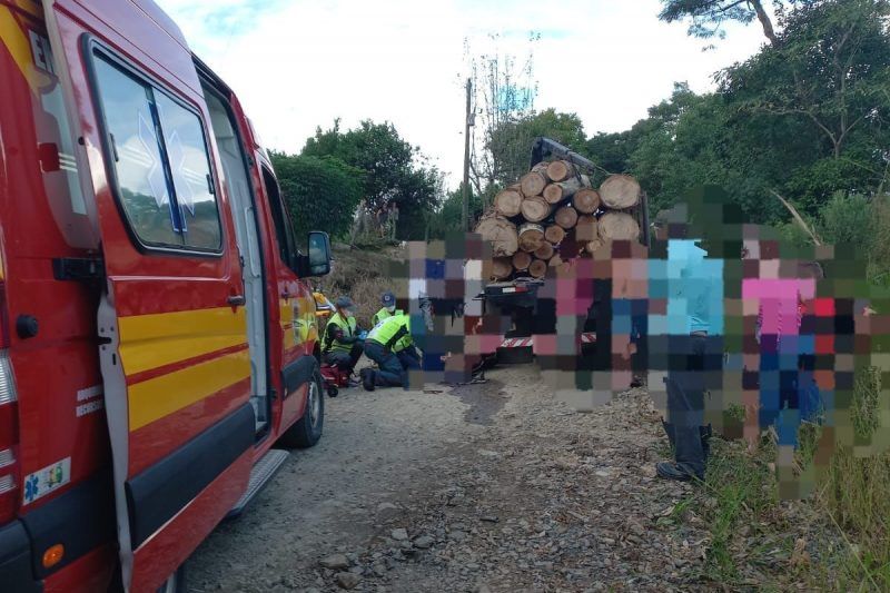 pernas esmagadas homem morre papanduva