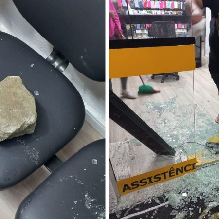 Ladrão arromba vidraça e furta loja de celulares em Itapema