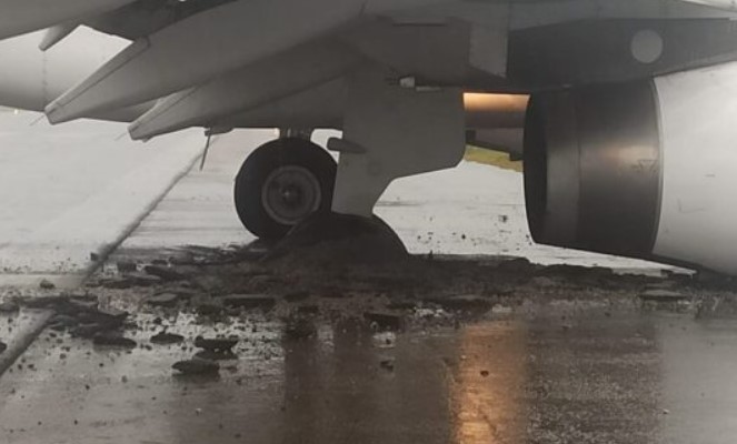 Imagem mostra avião