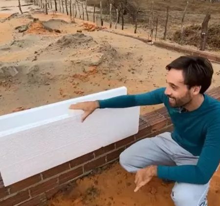 Casal corta custos da obra pela metade ao substituir tijolo por isopor