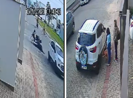 Motorista fura sinal de trânsito, atropela moto e foge sem prestar socorro